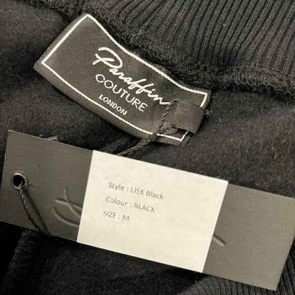 Paraffin Men's Fleece Lisk Black Drawstring Shorts - Size Medium - NWT - Picture 3 of 3